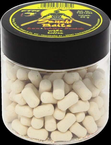 Fishing Tackle Max Senshi Baits Wafter Dumbells 6 mm white toffee