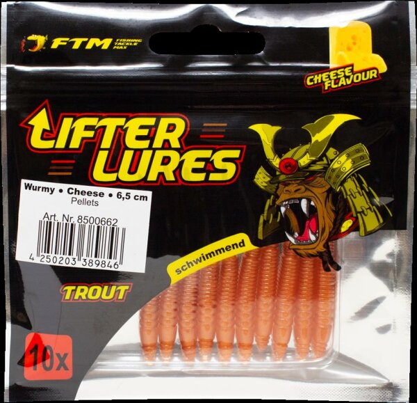 Fishing Tackle Max Lifter Lures Wurmy Cheese 6,5 cm Pellets