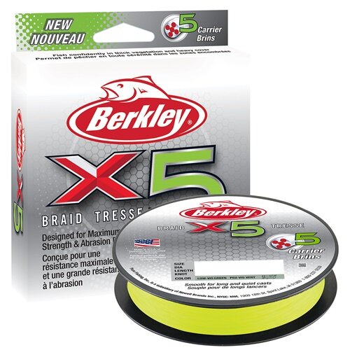 Berkley X5 Braid 300m 0,30mm 31,5kg flame green