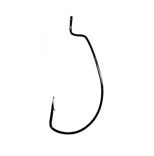 Gamakatsu Worm Offset EWG Hooks black Gr.1 - Wide Gap Haken