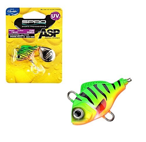 Spro ASP Jigging Spinner UV Fire Tiger 28g