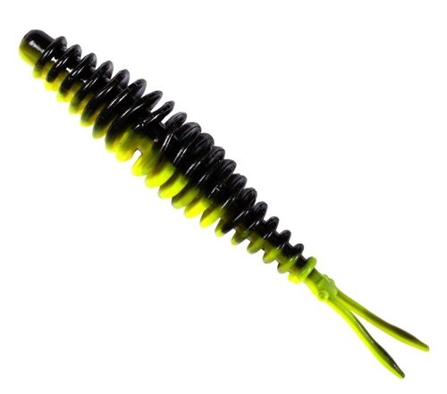 Magic Trout T-Worm V-Tail Käse 1,5g 6,5cm neon gelb/schwarz