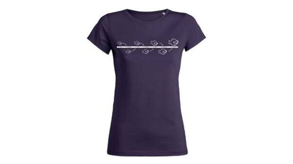 DEKA T-Shirt Women Growing Fish plum Gr.M