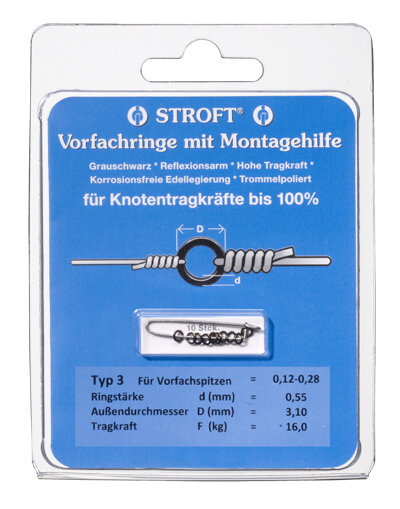 Stroft Vorfachringe Typ 3 - 10 Stück