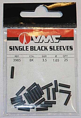 VMC Single Black Sleeves Gr.3,5 Klemmhülsen 1,65mm 25 Stück