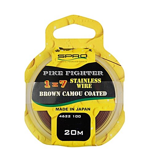 Spro Brown Camou Coated Wire 1x7 18,2kg 20m