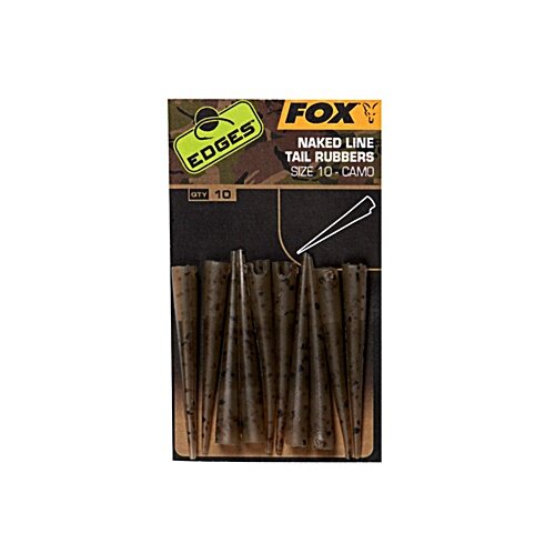 Fox Edges Camo Naked Line Tail Rubbers Sz 10