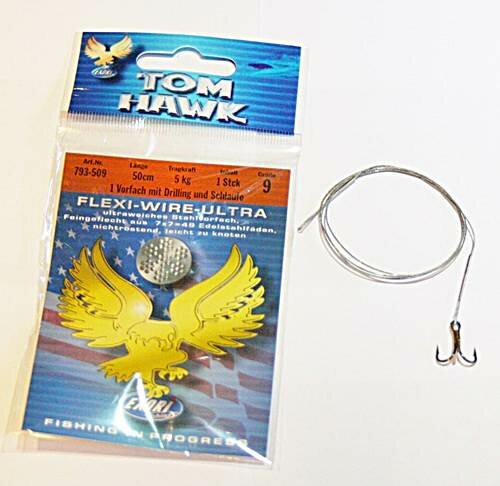 Exori Tom Hawk Flexi-Wire-Ultra mit Drilling und Schlaufe Gr.9 1 Stück