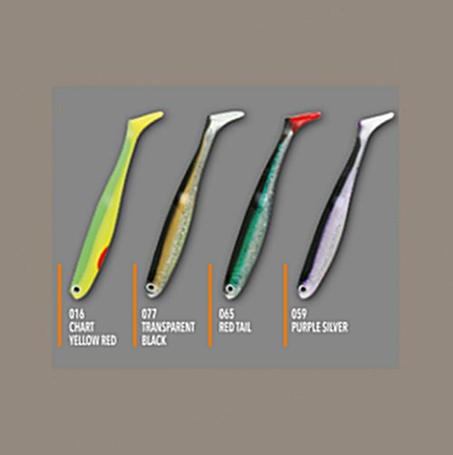 Nomura Soft Lures Original 5,5" Chart Yellow Red