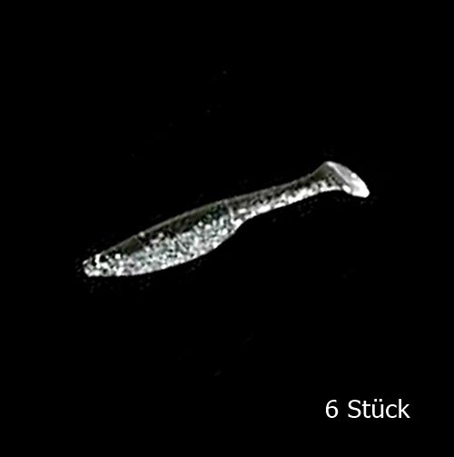 Nomura Soft Lures Grab Shad 4" White Glitter