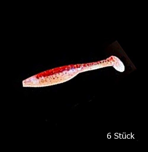 Nomura Soft Lures Grab Shad 4" Red Glitter Back