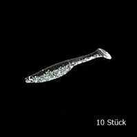 Nomura Soft Lures Grab Shad 3" White Glitter