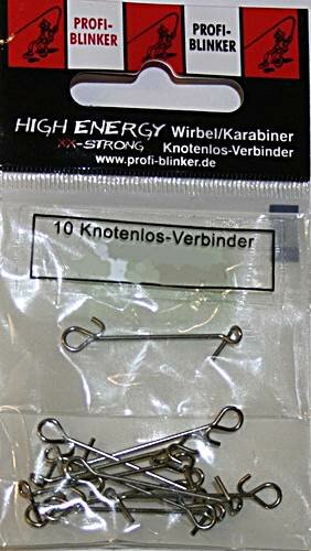 Profi Blinker Knotenlos-Verbinder 10er Gr.: 0 Schnur bis 0,20mm 12,9kg High Energie XX-Strong