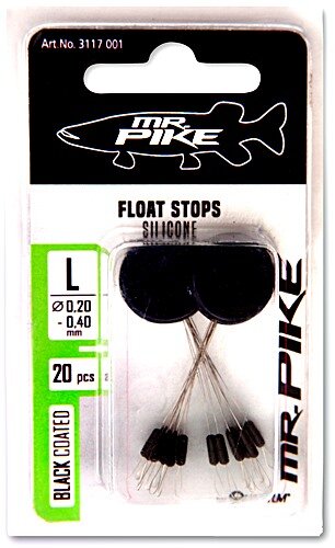 Quantum Mr. Pike Float Stops Silicone schwarz