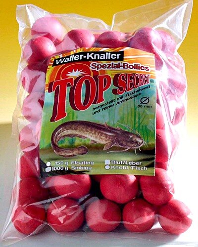 Top Secret Boilies Waller Knaller Blut/Leber 30mm 1kg