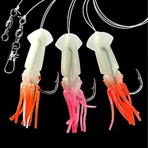 Dega Octopus-Rig Dorsch 3 Arme Lumi/Orange