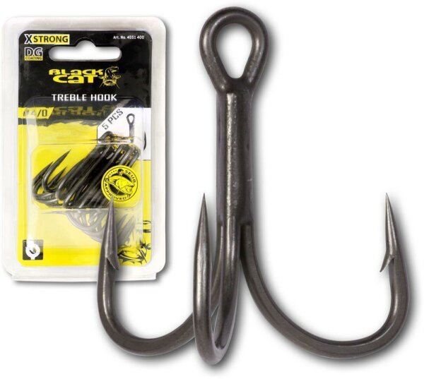 Black Cat Treble Hook DG coated 5Stück Gr.1