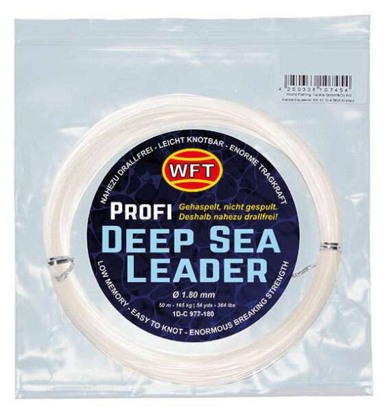 WFT KG Mono Deep Sea Leader clear 100KG 50m 1,20