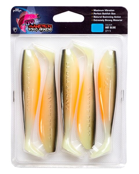 Fox Zander Pro Shad Ultra UV Pack 10cm Hot Olive