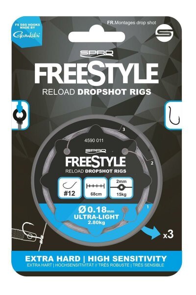 Spro Freestyle Reload Dropshot Rig 0,18mm Gr.12