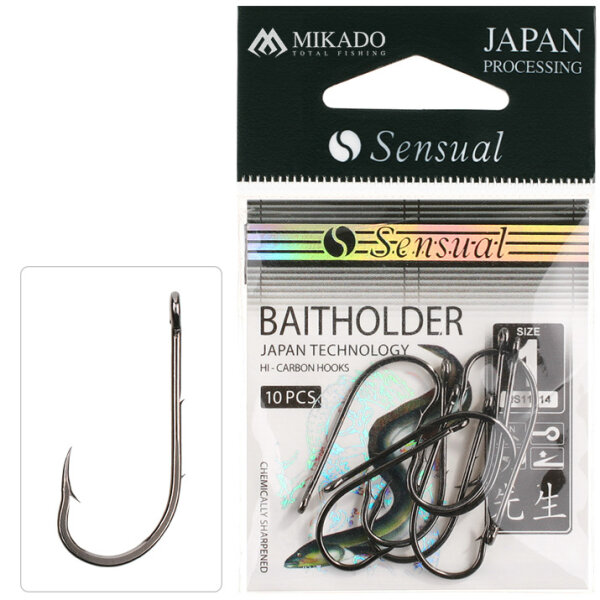 Mikado Sensual Baitholder Aalhaken mit Öse Gr.1/0