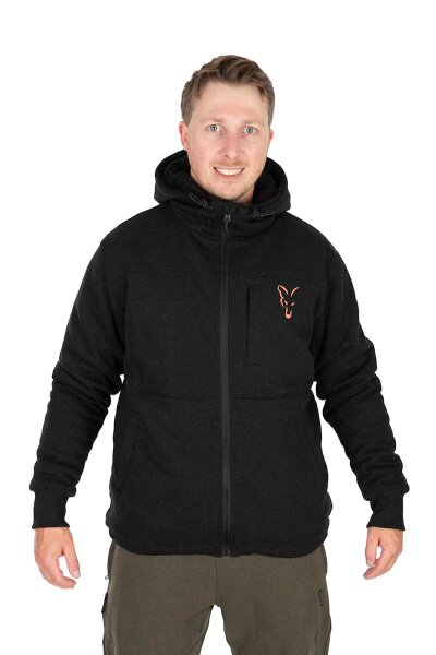 Fox Collection Sherpa Hoody Black/Orange S