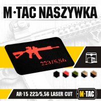 M-Tac patch AR-15 223/5,56 Laser Cut Black/Red