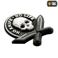 M-Tac patch No Knife - No Life 3D PVC Black/White