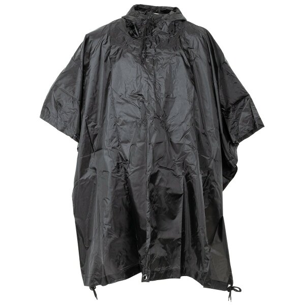 MFH Poncho Rip Stop schwarz ca. 144x223cm