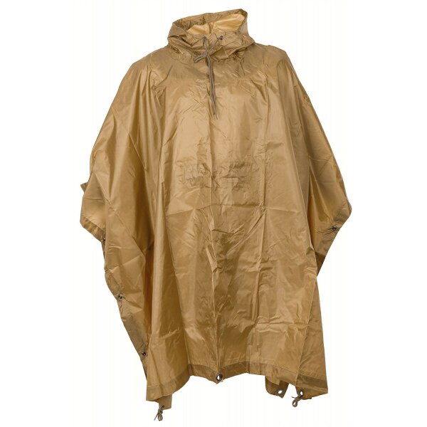 MFH Poncho Rip Stop coyote tan ca. 144x223cm