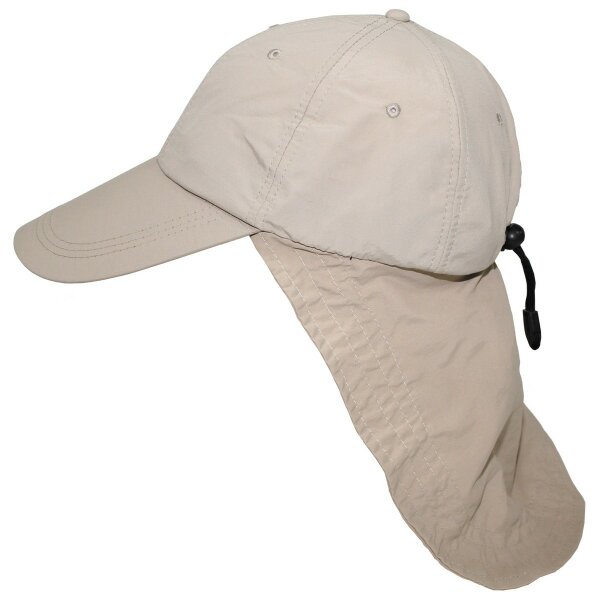 MFH Cap "Sahara" beige langer Nackenschutz