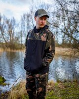 Fox LW BLack / Camo Split Zip Hoody Large