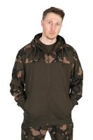 Fox LW Khaki / Camo Split Zip Hoody SMALL