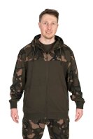 Fox LW Khaki / Camo Split Zip Hoody SMALL