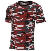 MFH US T-Shirt "Streetstyle" rot-camo Gr.XL